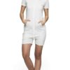 OnePiece Fitted Short Onesie Jumpsuit White
